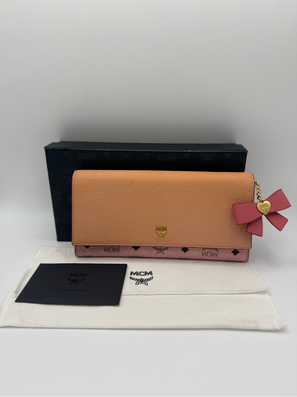 MCM Mina Bow Charm TriFold Wallet All Inclusive
